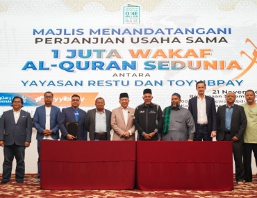 ToyyibPay, Yayasan Restu mentrai MoA perkasa inisiatif global 1 juta Waqf Al-Quran ke seluruh dunia